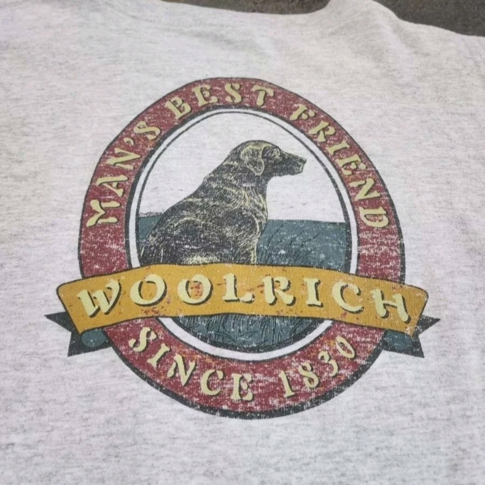Vintage 90s Woolrich Men's 2xl Long Sleeve Dog Mans Best Friend Outdoors T Shirt View 2